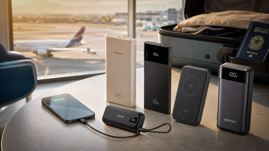 Melhores Power Banks para Viagem em 2026: 5opções para não ficar sem bateria
